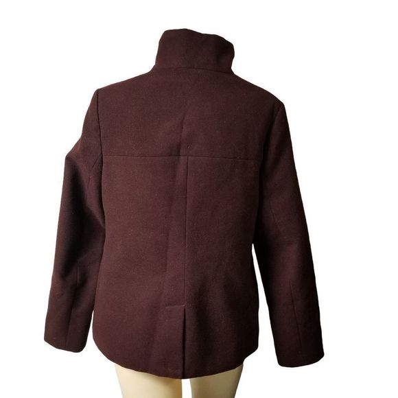 Old Navy PeaCoat polyester rayon spandex plum purple burgundy womens small - Picture 2 of 6